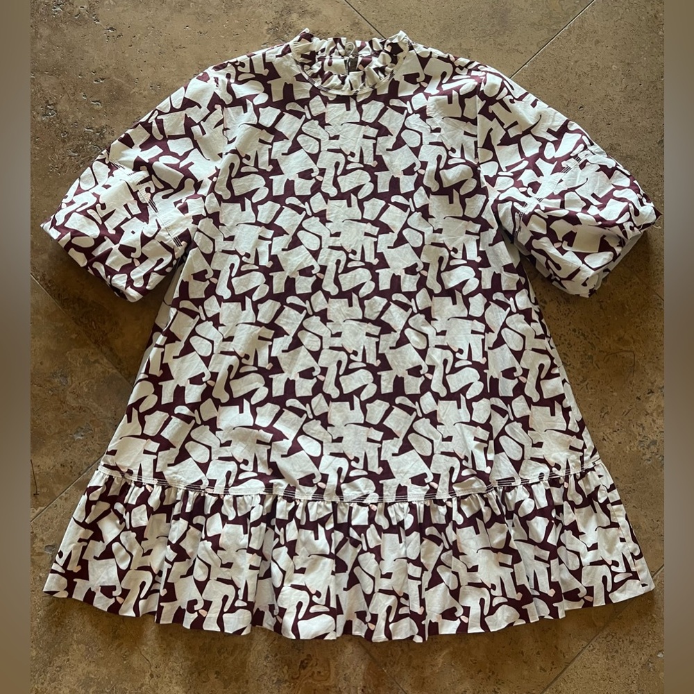 Camilla and Marc "Como" High Neck Mini Dress - Burgundy Floral US 2 EUC